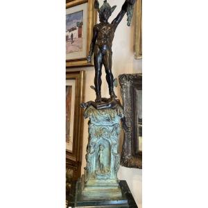 Bronze Sculpture “perseus With The Head Of Medusa” 19th Century