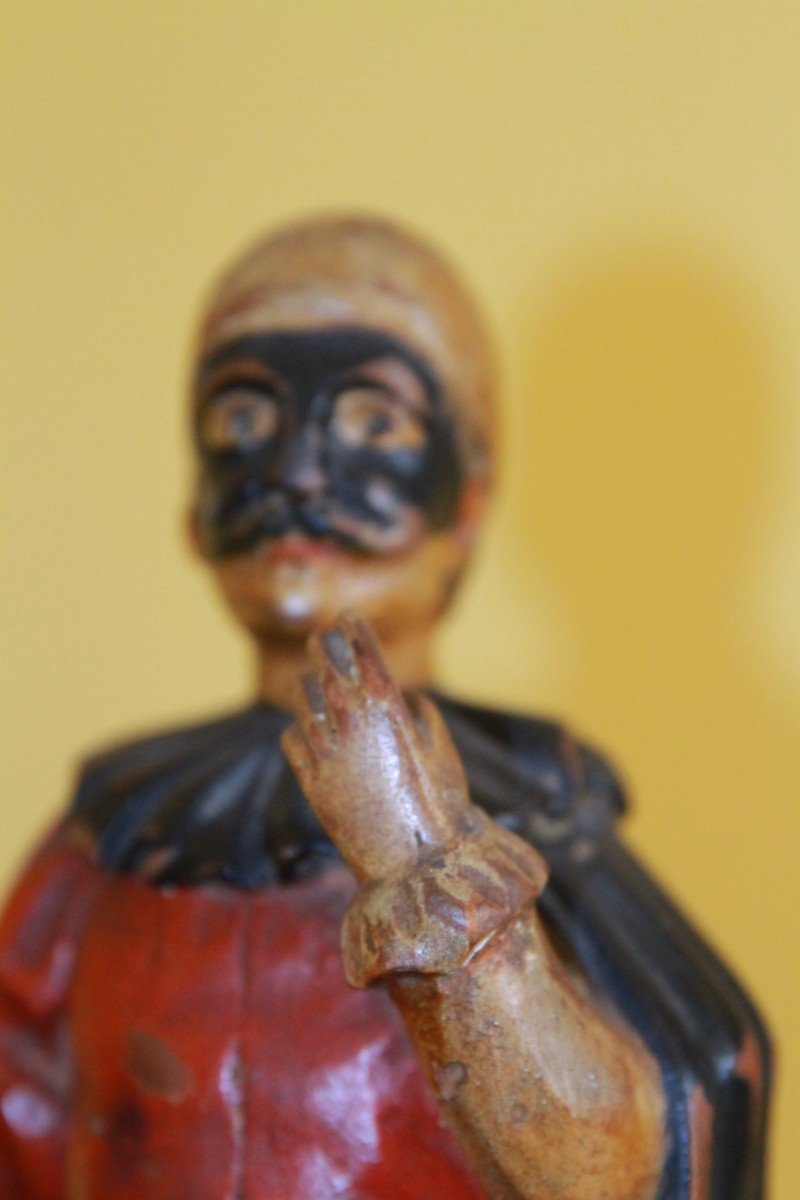 4 Sculptures Vénétiens Représentant Des Personages De La Commedia Del Arte - Italie, XVIII-photo-7