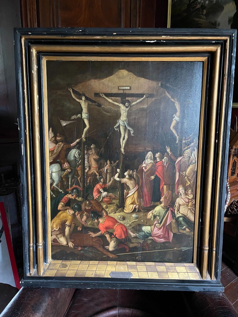  "La Golgotha". Atelier de Frans Francken. Daté  1599.