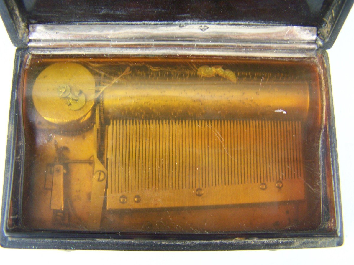 Beautiful And Old Snuff Box With Musical Cylinder. -photo-4