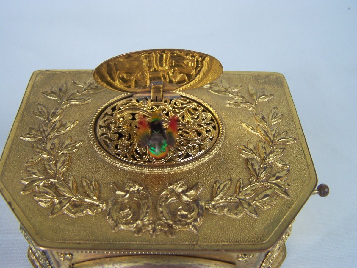 K. Griesbaum Singing Bird Box With Clock-photo-3