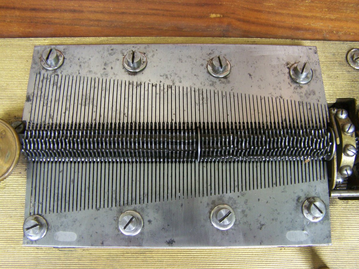 Boîte à Musique Polyphon à Double Peigne Et 11 Discs-photo-2