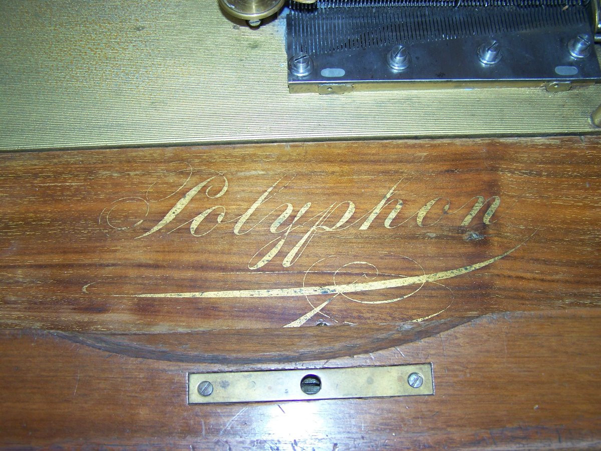  Boîte à Musique Polyphon à Double Peigne Et 11 Discs-photo-5