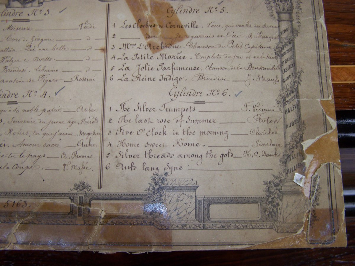 boite a musique sur table avec 6 cilindres-photo-7