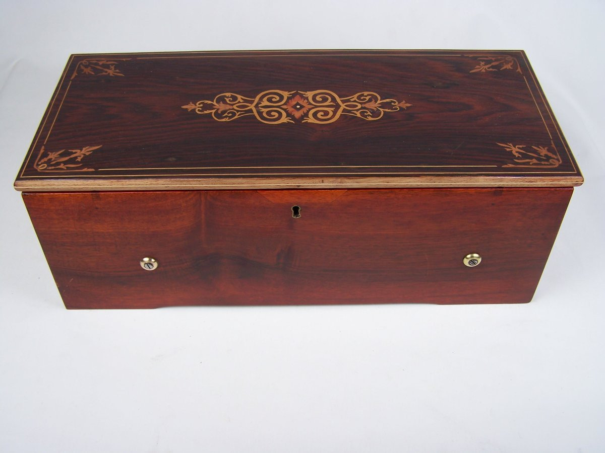 Swiss Music Box Signed Ducommun Girod-photo-1