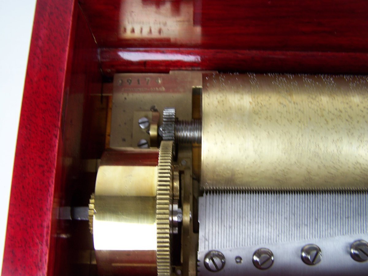 Swiss Music Box Signed Ducommun Girod-photo-5