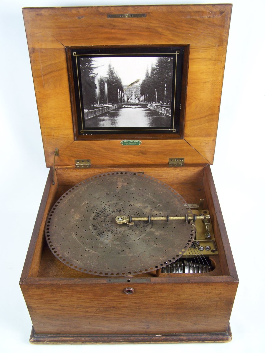 Polyphon Music Box With Bells-photo-2