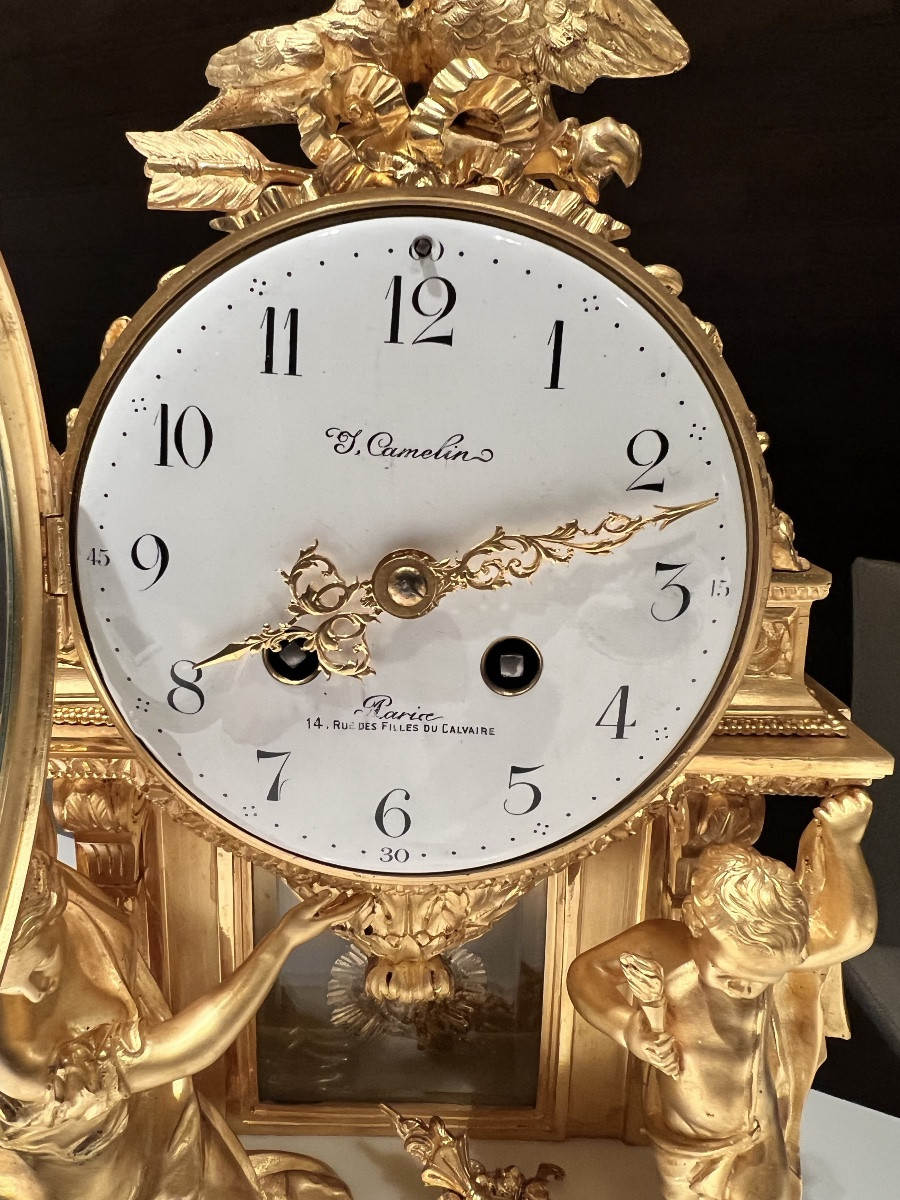 Gilt Bronze Marble Clock-photo-1
