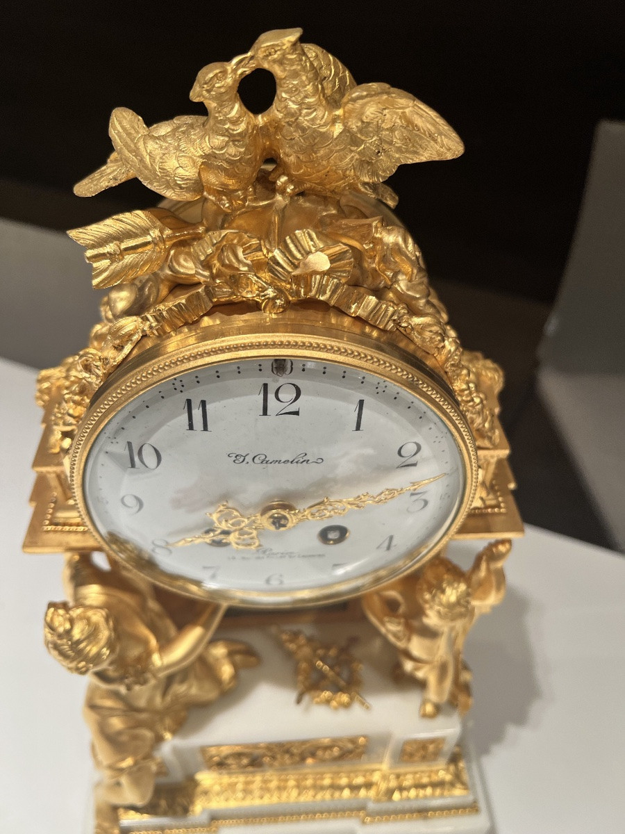 Gilt Bronze Marble Clock-photo-2