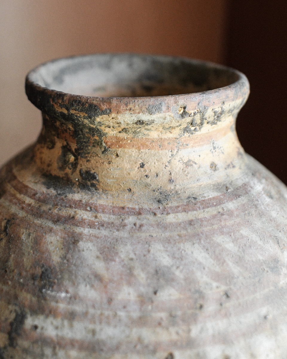 Vase à décoration rubanée de la période prédynastique de Nagada II-photo-4