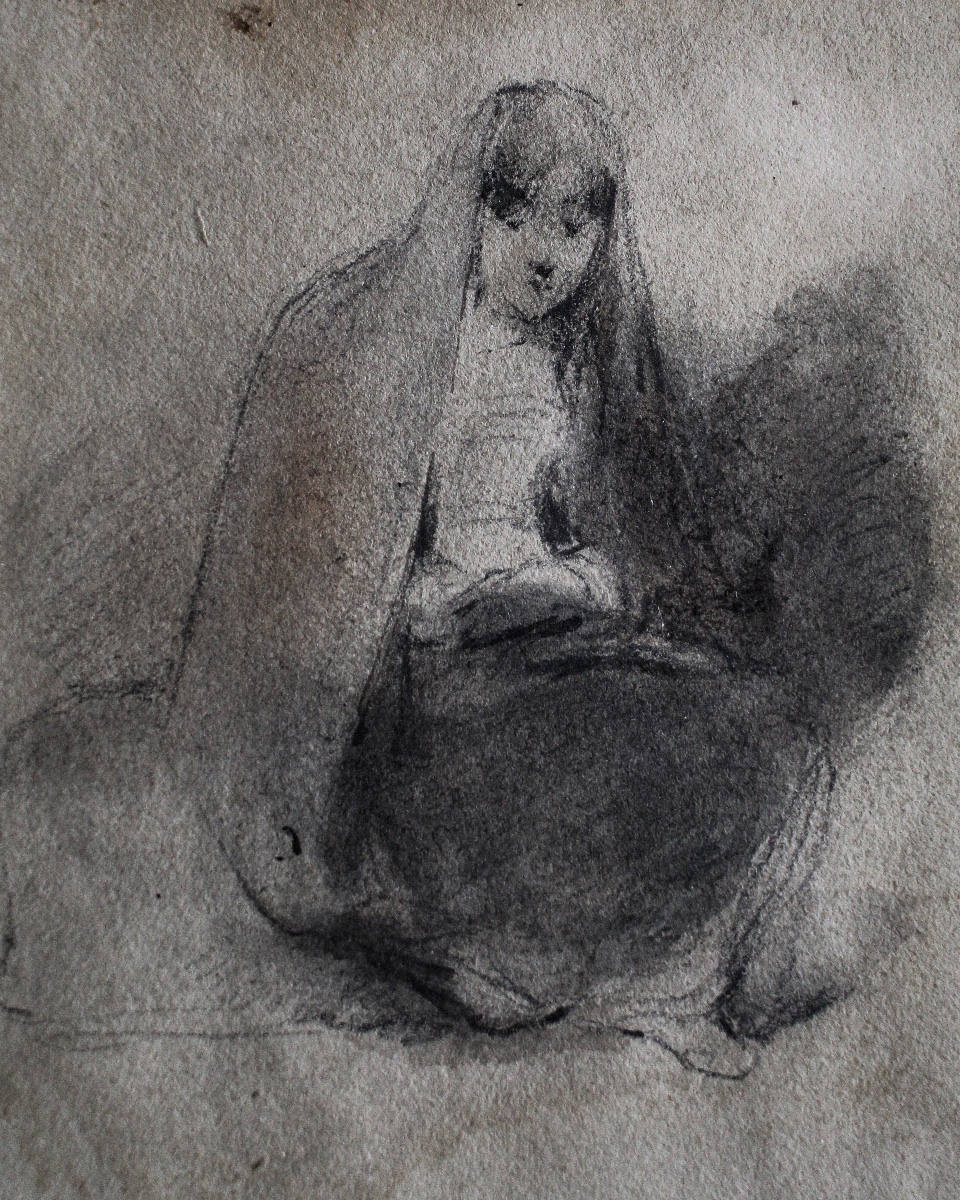 Woman In Mourning In Her Study, Sir John Watson Gordon (1788 - 1864)-photo-2