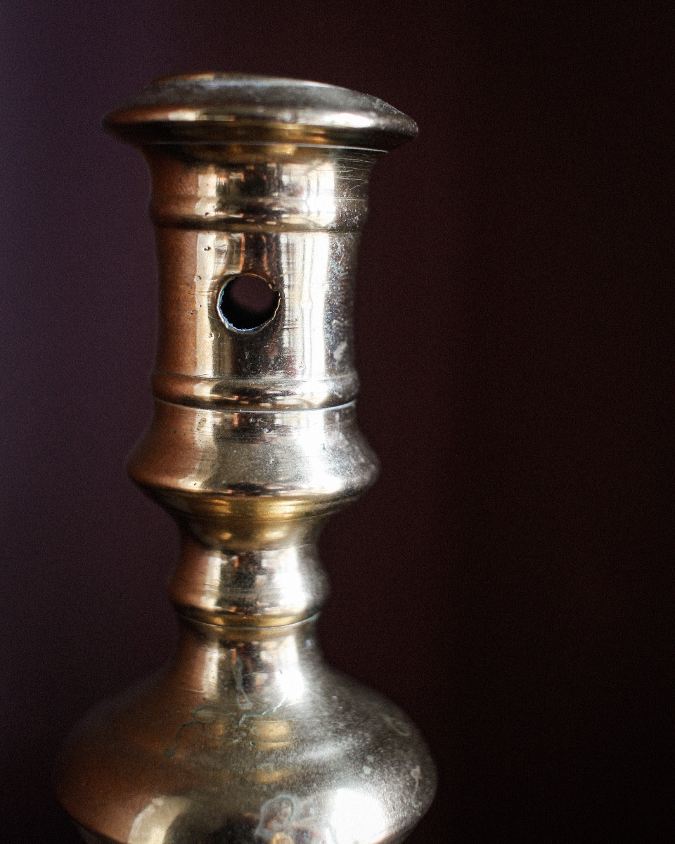 chandelier hollandais en laiton du XVIIe siècle-photo-2