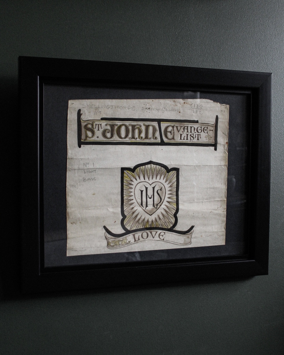 Carton de vitrail, XIXe siècle, église Saint-Jean-l'Évangéliste, Skellingthorpe