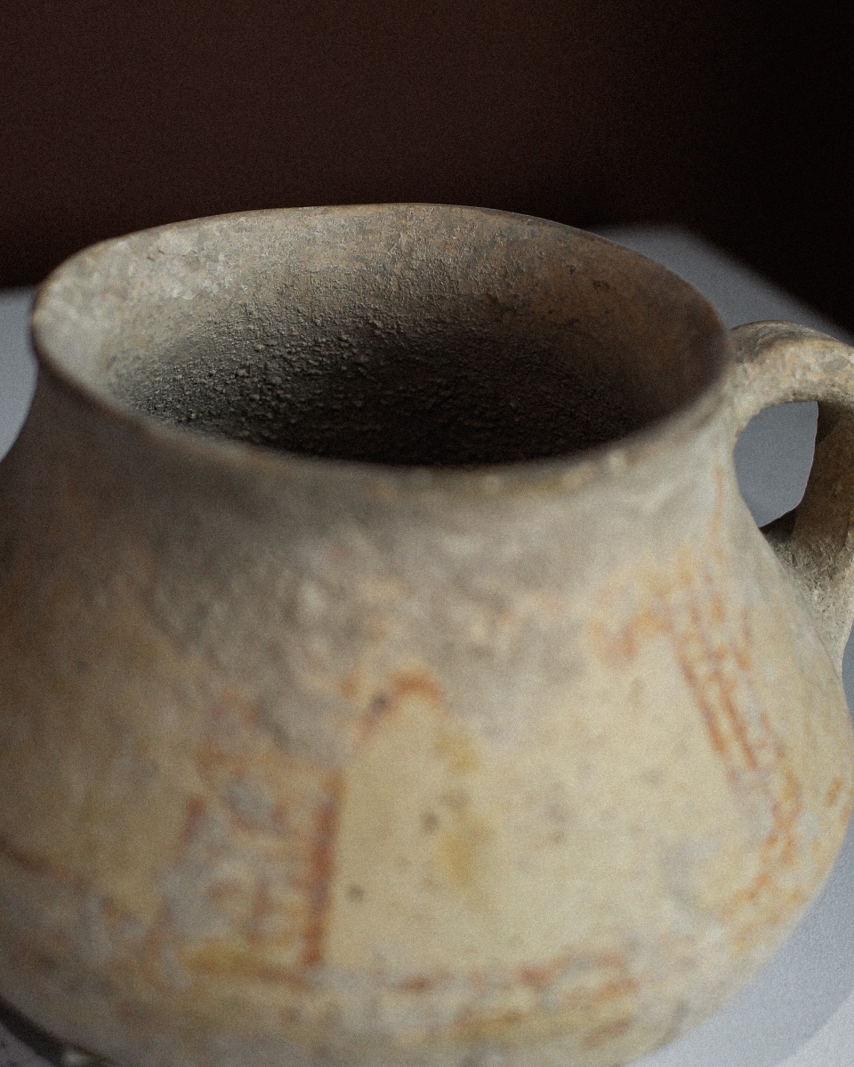 Cruche en argile du Luristan ornée de motifs géométriques-photo-4
