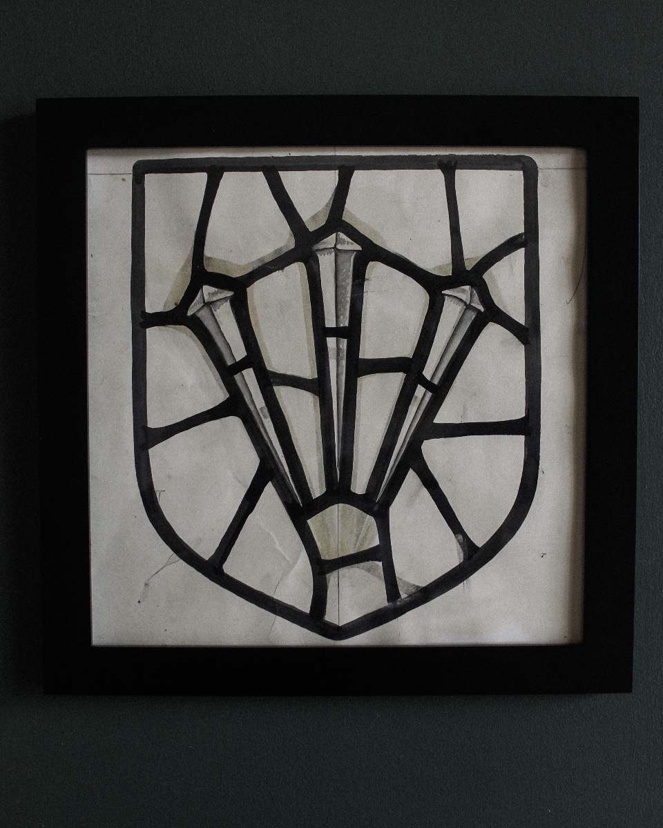 Stained Glass Cartoon From Powell & Sons Depicting The Instruments Of The Passion-photo-3