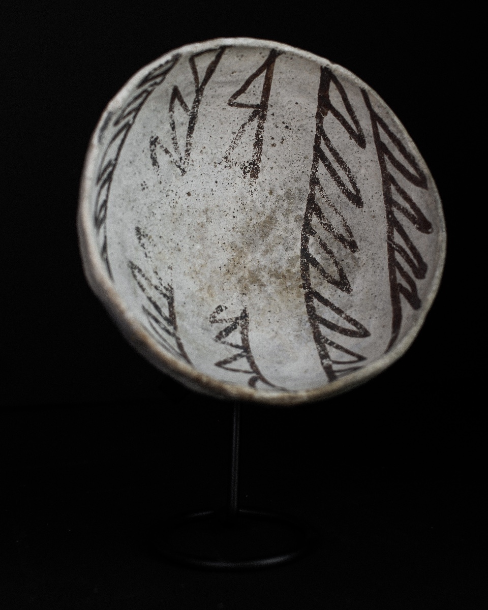 Bowl Decorated With Foliage From The Ancestral Anasazi Pueblos