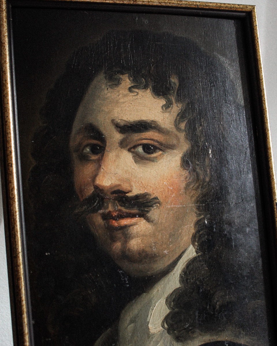 Portrait Of William Dobson (1611–1642), From The Dobson Circle, Oil On Panel-photo-2