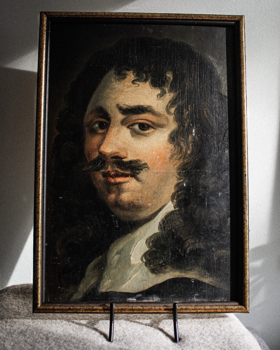 Portrait Of William Dobson (1611–1642), From The Dobson Circle, Oil On Panel-photo-3
