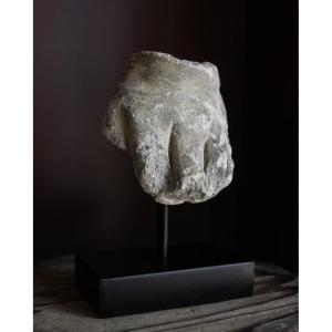 Fragment Of A 14th-century French Limestone Statuary Hand