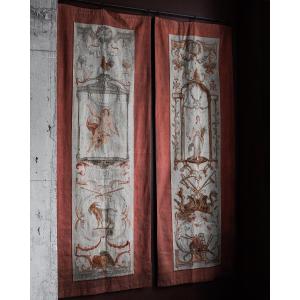 Paire de tapisseries néoclassiques françaises du XVIIIe siècle