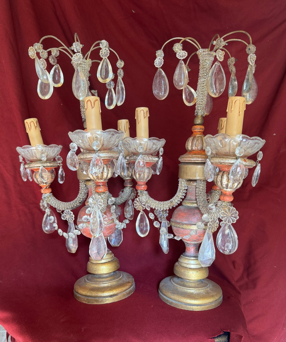 Lampes De Table Bois Et Cristal