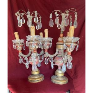 Lampes De Table Bois Et Cristal