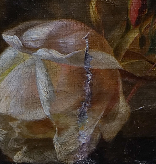 Nature morte sur un entablement par Eugène Bulot (1829 - 1883) huile sur toile - 55 X 46 cm -photo-3