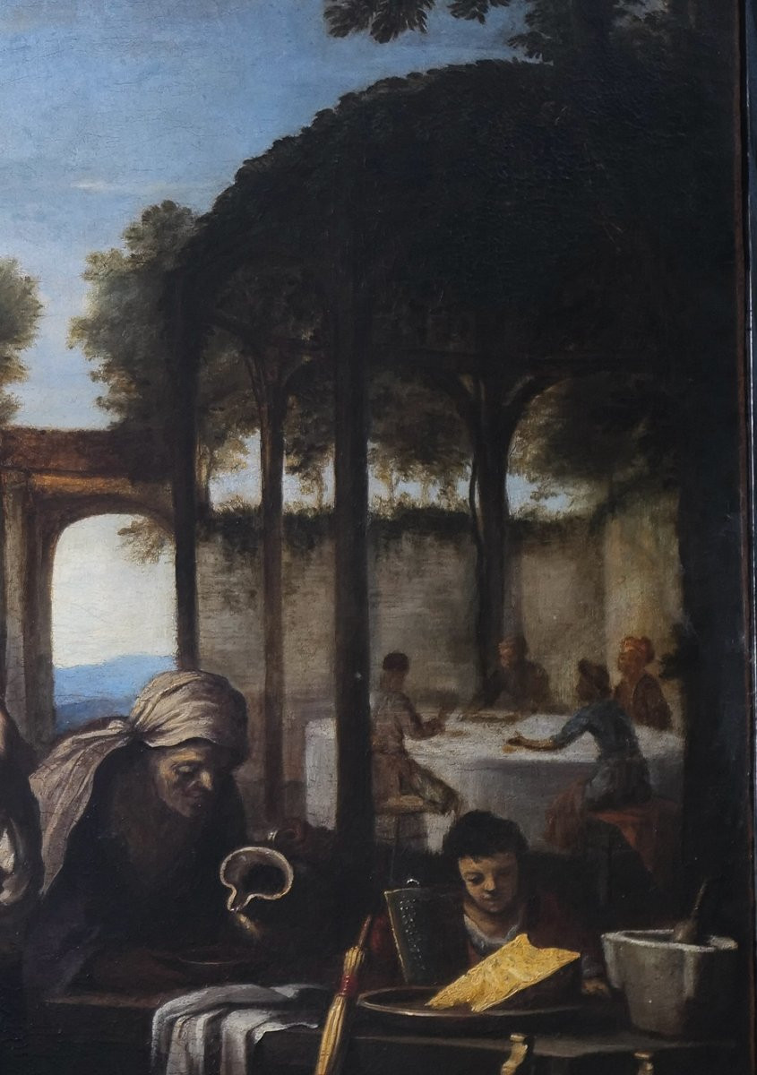 École italienne du XVIIIe siècle Suiveur de Giuseppe Maria Crespi (115 x 94 cm)-photo-3