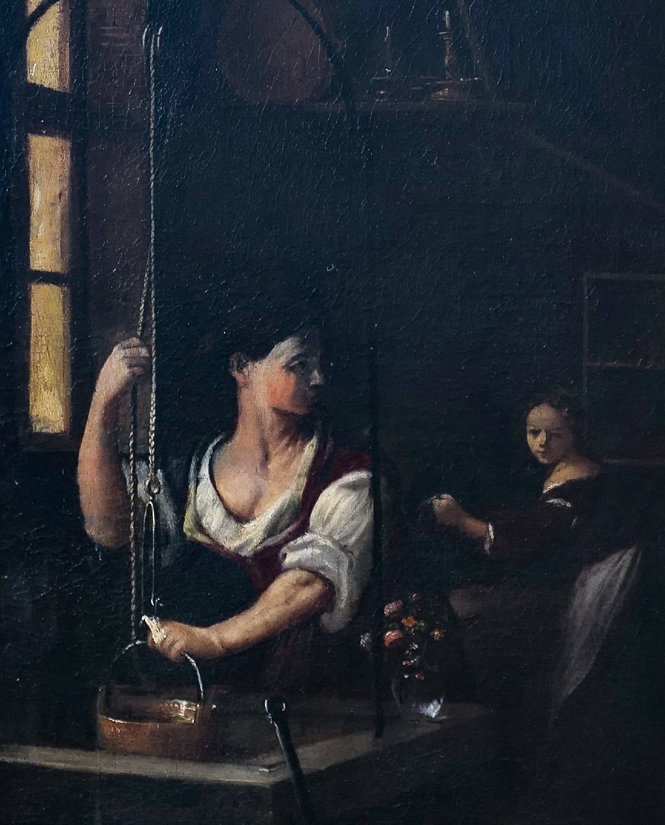 École italienne du XVIIIe siècle Suiveur de Giuseppe Maria Crespi (115 x 94 cm)-photo-1