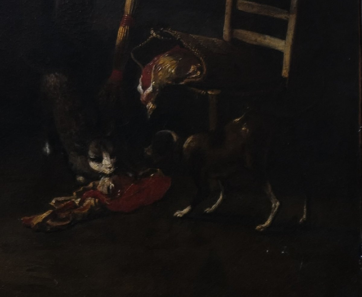 École italienne du XVIIIe siècle Suiveur de Giuseppe Maria Crespi (115 x 94 cm)-photo-3