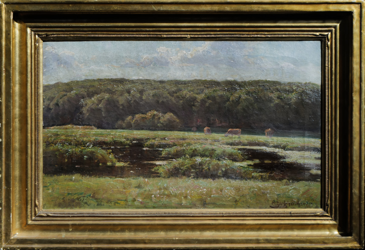 Axel Birkhammer  (1874 _ 1936) – Paysage Impressionniste – hst - École. All. (50 X 31cm)