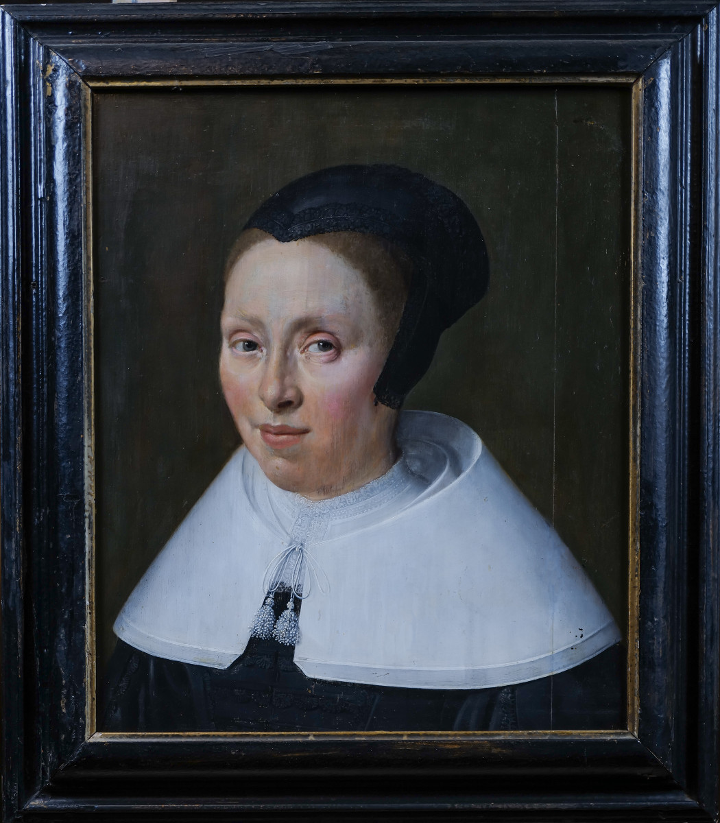 Portrait de dame - Entourage de Michiel Jansz. van Mierevelt (1566–1641) - 44 X 38 cm