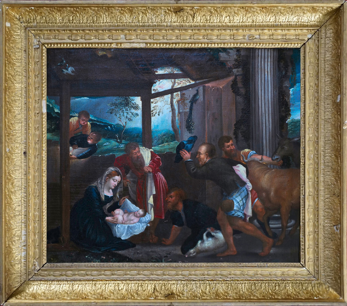 Nativity - Northern School - 17th Century - 64 X 51 Cm
