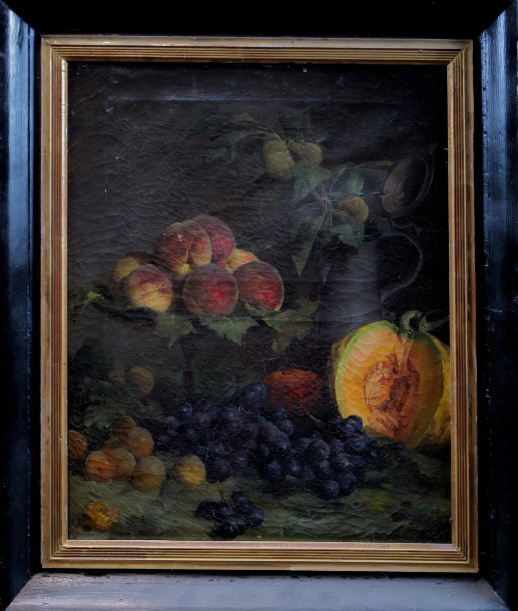 Gustave Bienvetu (1850 - 1916) Nature morte aux fruits - 45 X 57
