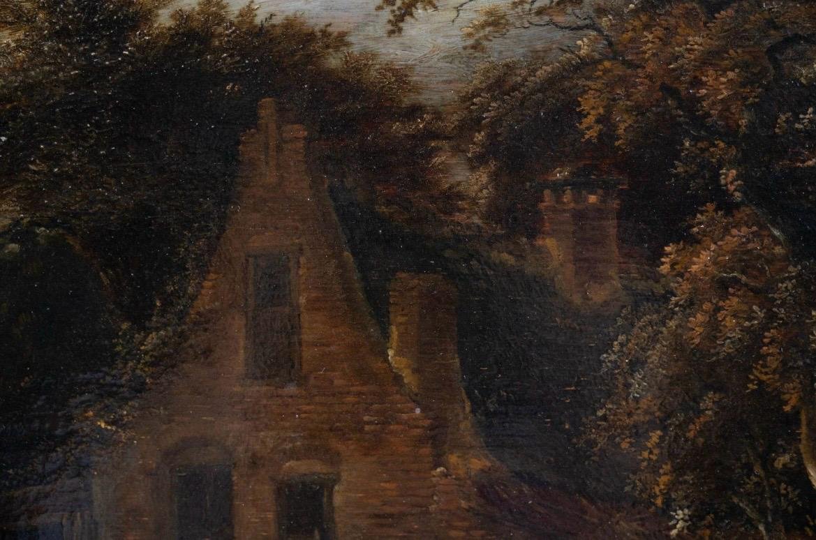 Animated Landscape Attributed To Roelof Van Vries 1630 - 1681 (33 X 40 Cm)-photo-3