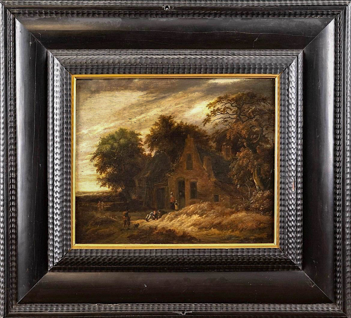 Animated Landscape Attributed To Roelof Van Vries 1630 - 1681 (33 X 40 Cm)