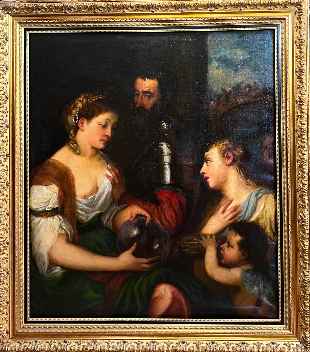 19th-century School, After Titian Conjugal Allegory Hst Dimensions: 117 X 103 Cm