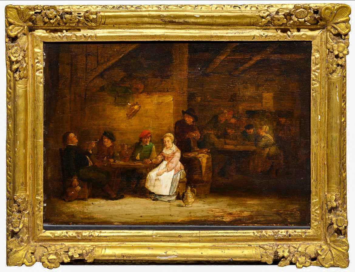 École française du XVIIIe siècle, d’après David Teniers le Jeune (36 X 51 cm) huile/panneau