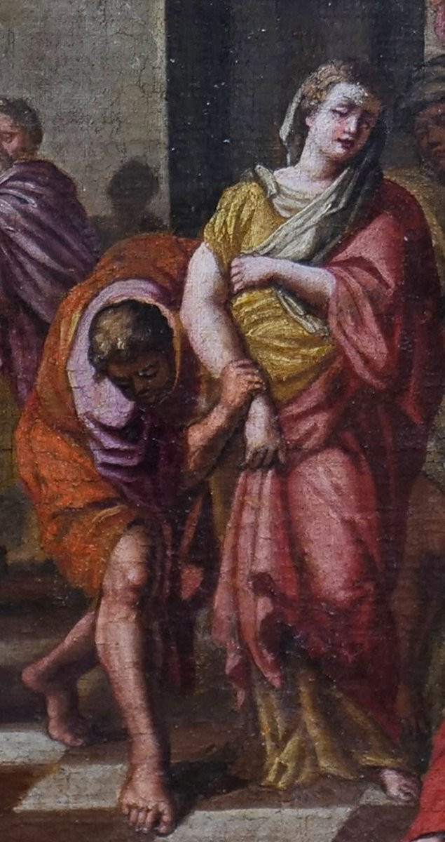 Late 17th-century Romano-bolonese School (82 X 121 Cm) In The Manner Of Jean Lemaire-photo-4