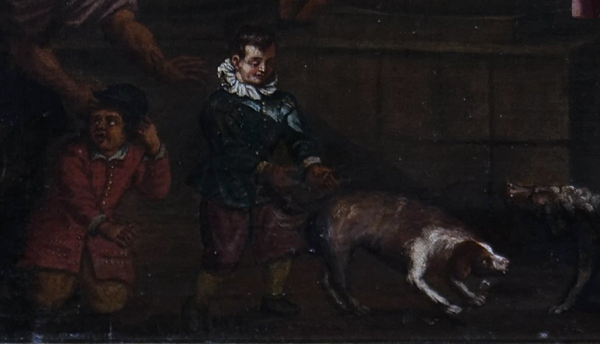 Late 17th-century Romano-bolonese School (82 X 121 Cm) In The Manner Of Jean Lemaire-photo-1