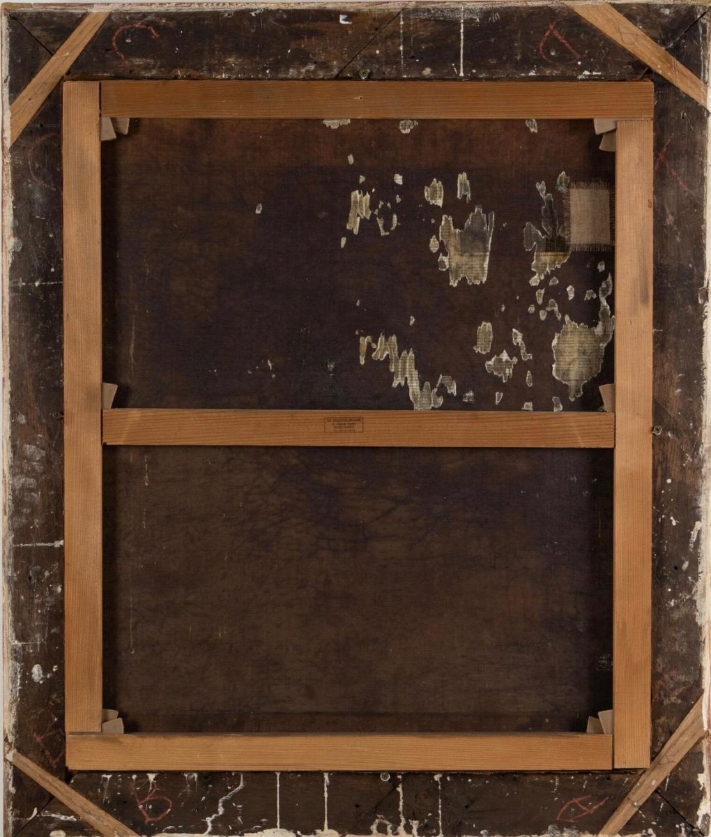 18th Century French School - Fishing Return (82 X 69 Cm) - 18th Century Gilded Wood Frame-photo-2