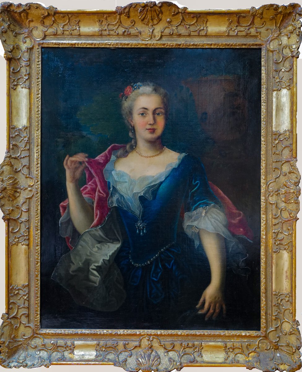 Ecole XVIIIe - Entourage de Jean-Marc Nattier – Portrait de jeune femme - 126 X 105 cm 