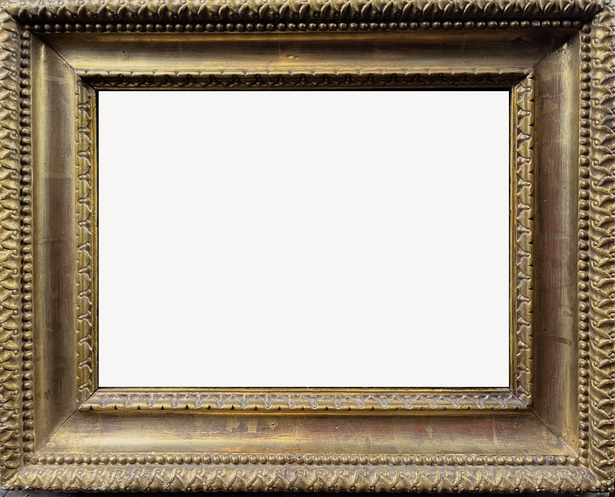Dutch Or Flemish Frame, Carved And Gilded Wood, End -18th Century (63x49 - 37.5x28 Cm)