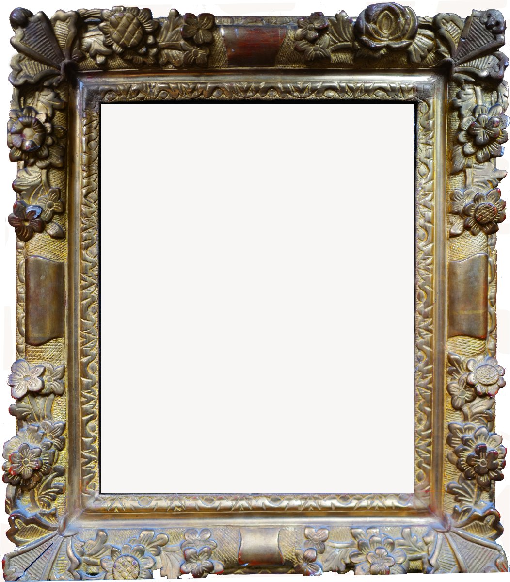 Carved And Gilded Wooden Frame – Late Louis XIV Period, Circa 1700–1730 (56 × 48 Cm / 43.5 × 36 Cm)