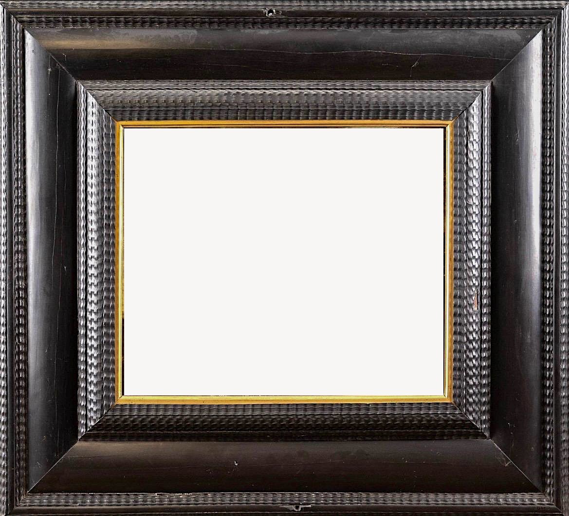 Cadre hollandais XVIIe siècle en bois noirci dit « à ébénisation » –  (70X62 / 40X33 cm)