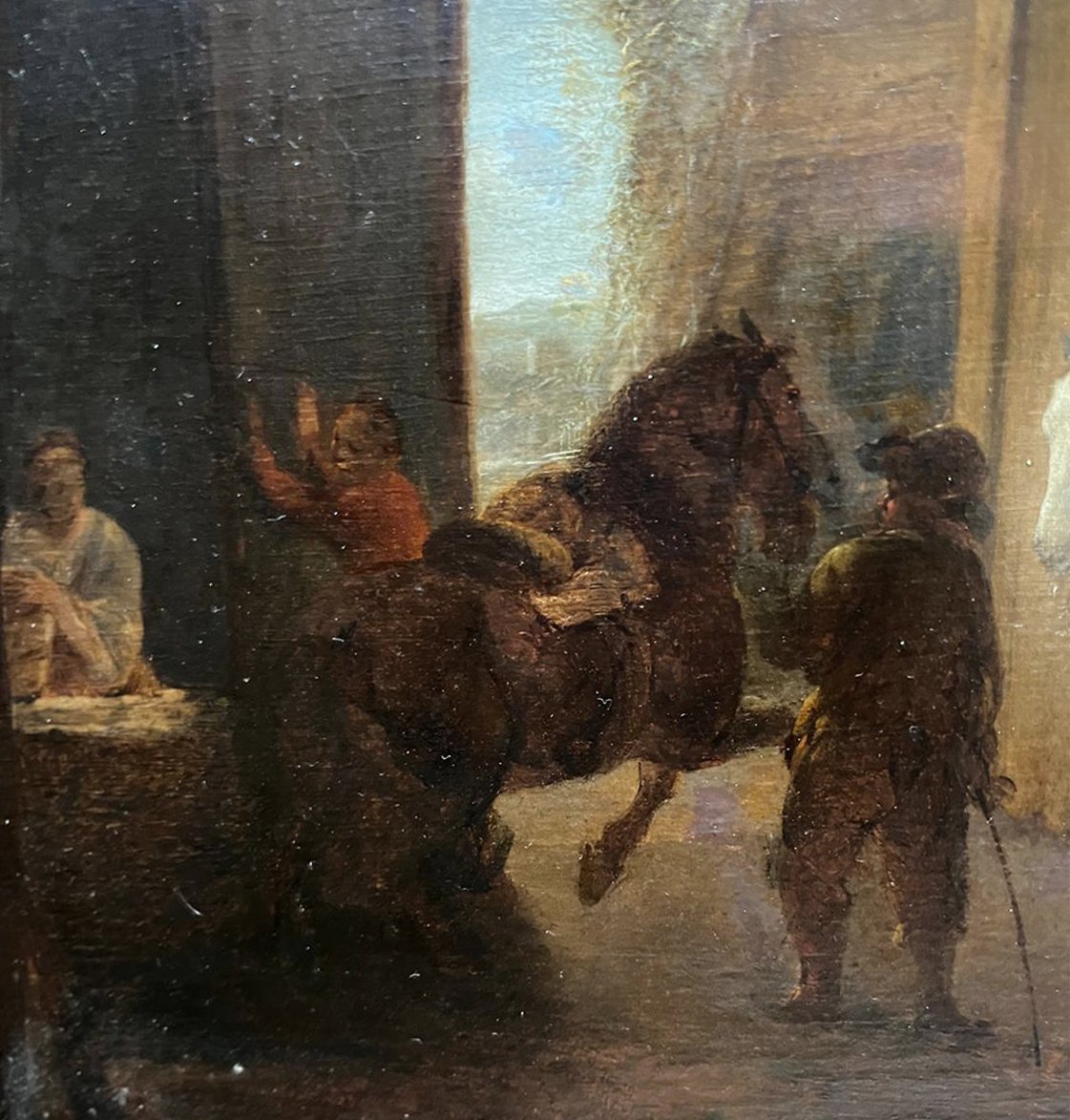 Stable - 19th-century European School, After Pieter Wouwerman. (36 × 40 Cm - Frame 59 × 54)-photo-1