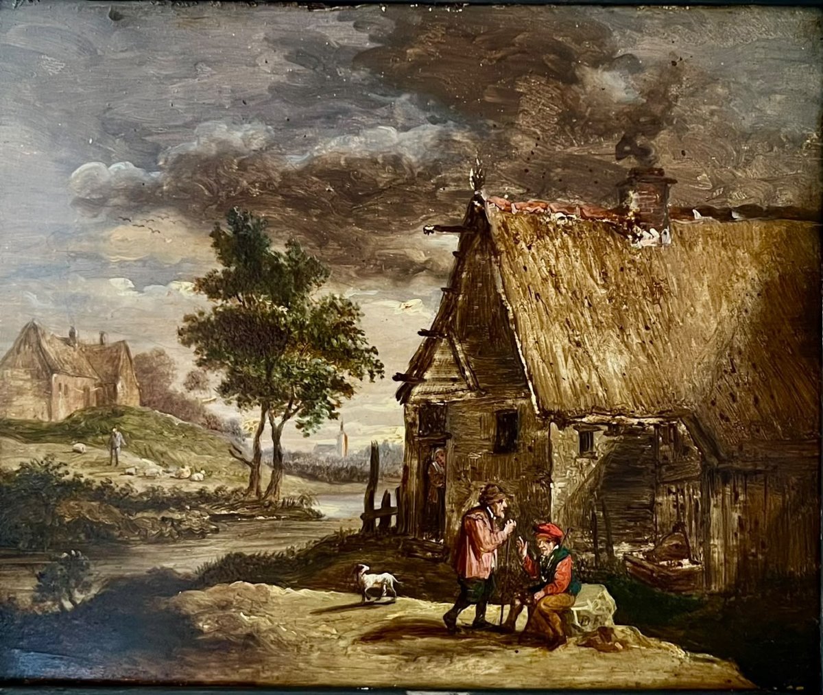 École flamande fin XVIIe siècle Dans le goût de David Teniers le Jeune (1610-1690) 17 X 21 cm