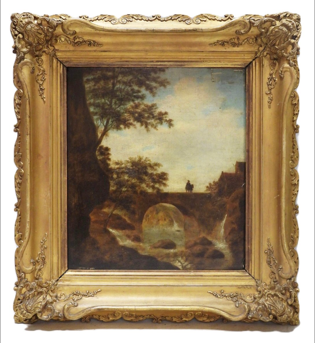 Mid-19th-century Flemish School (oil On Panel) 27 × 24 Cm (without Frame)