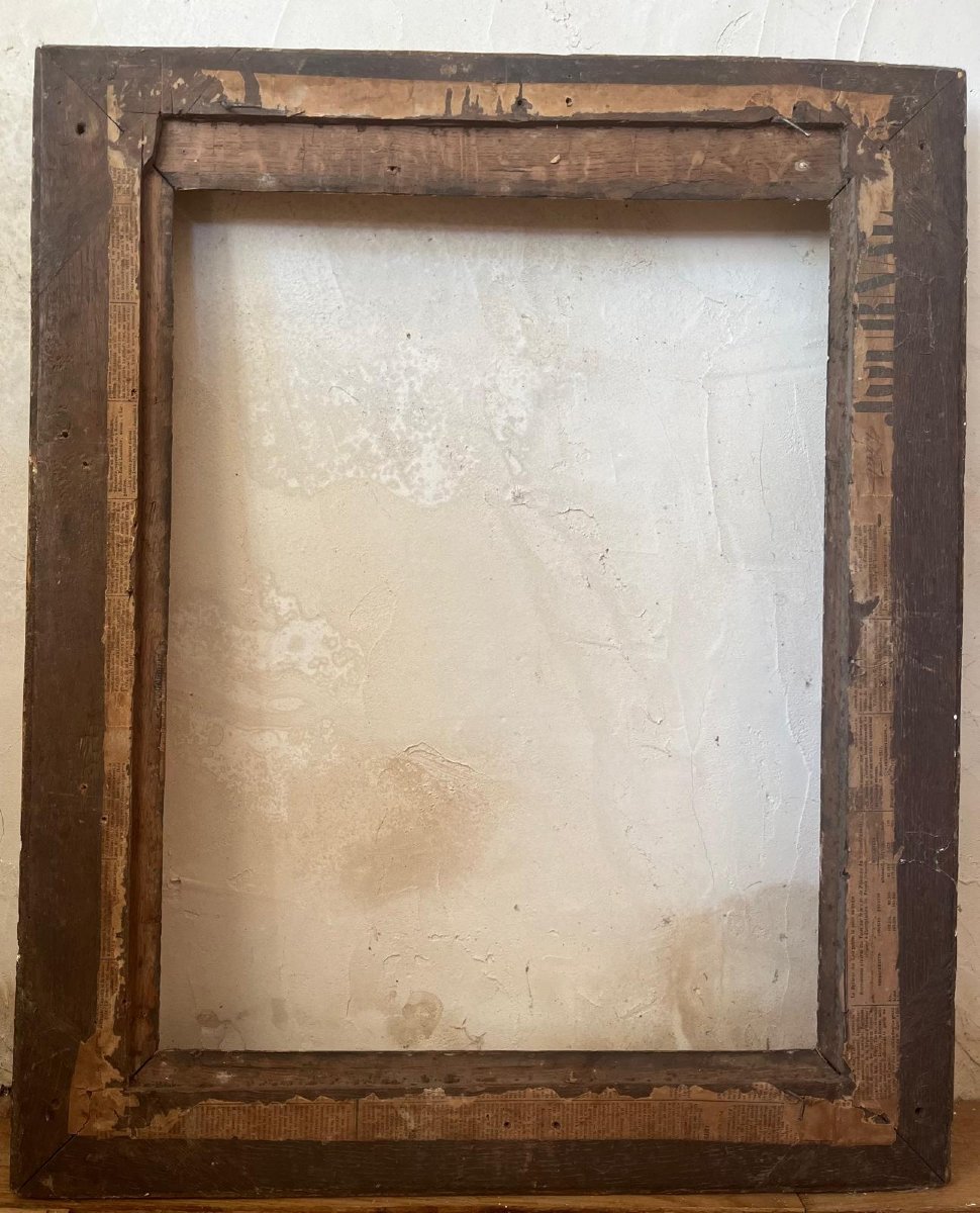 Cadre en bois sculpté et doré de style Régence, début du XVIIIe siècle — 76 × 62 cm-photo-2