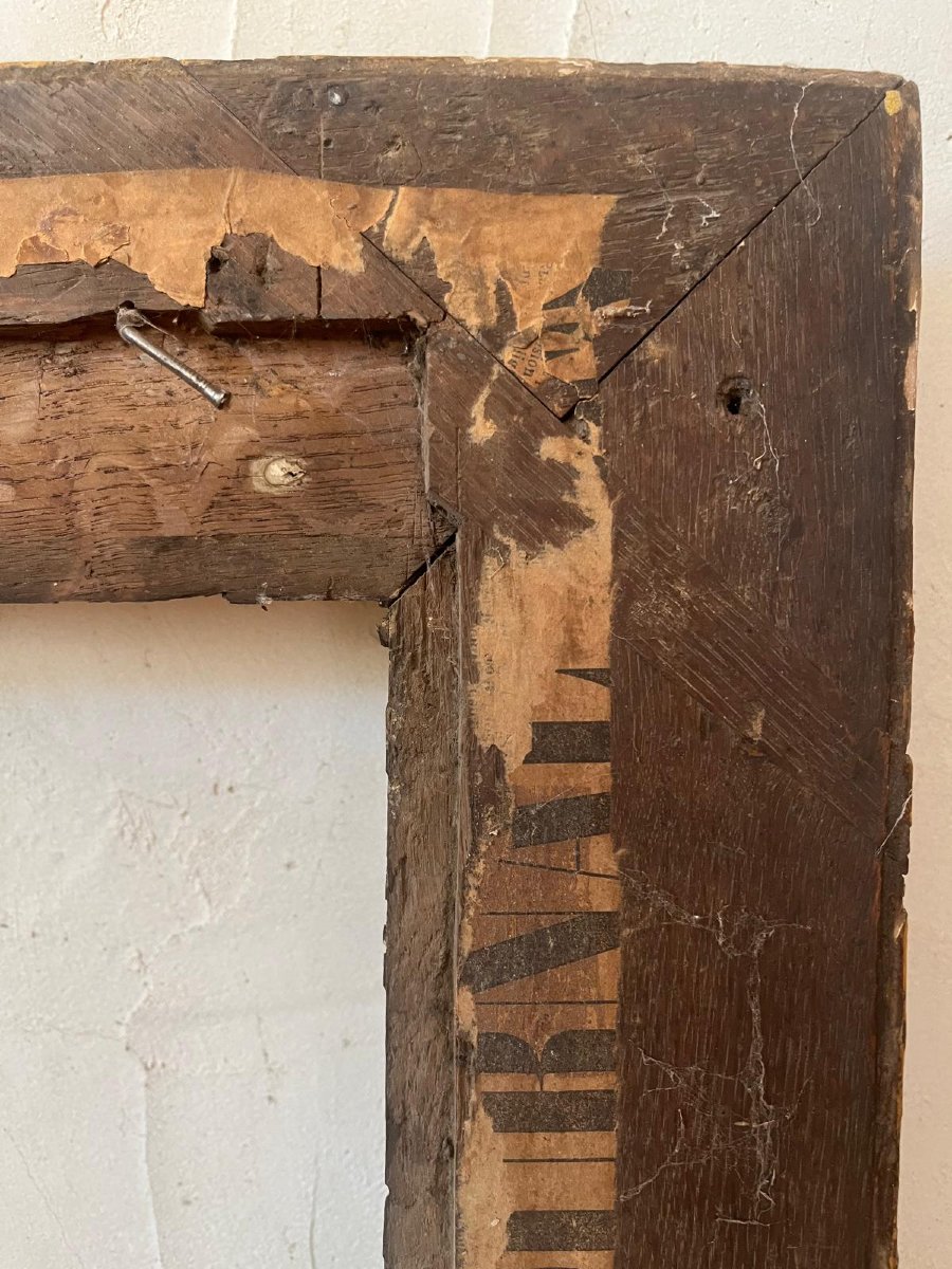 Cadre en bois sculpté et doré de style Régence, début du XVIIIe siècle — 76 × 62 cm-photo-5